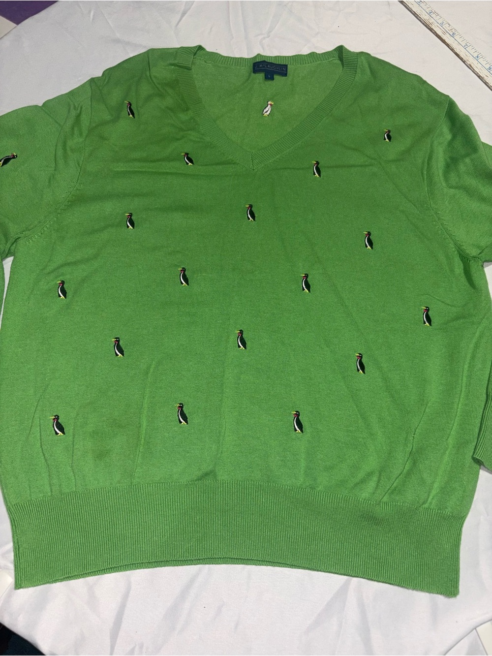 J McLaughlin sweater penguins
